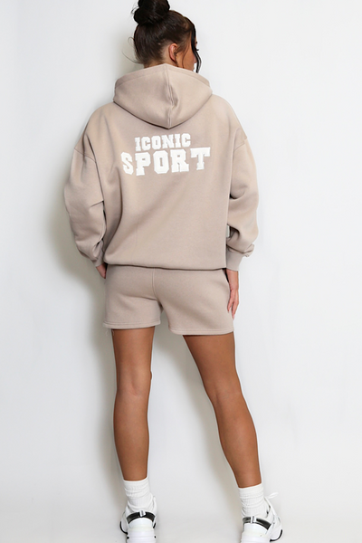 Iconic Hoodie In Taupe