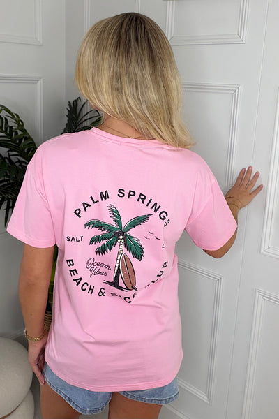 Palm Springs Pastel Pink T-Shirt