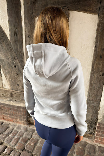 Pastel Blue Soft Full Zip Hooded Active Jacket