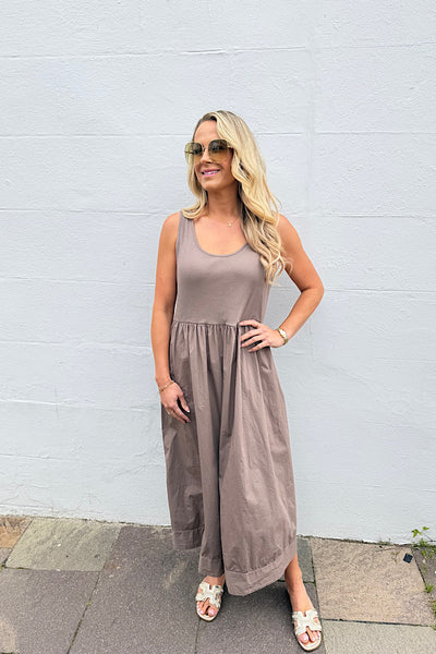 Maggie Ribbed Jersey Top Dress (6 Colours)
