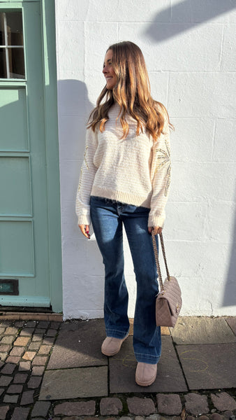 Palma Stripe Sequin Knit Jumper