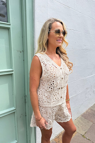 Freya Crochet Short Co-ord Set