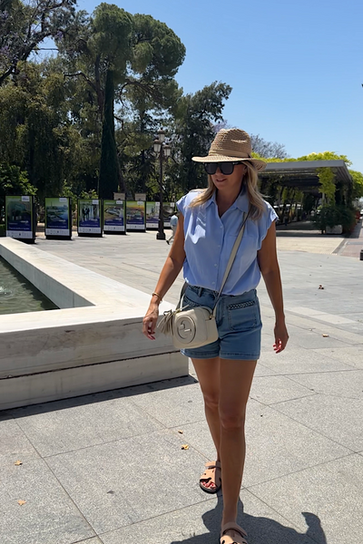 Chloe Denim Shorts With Plait Detail