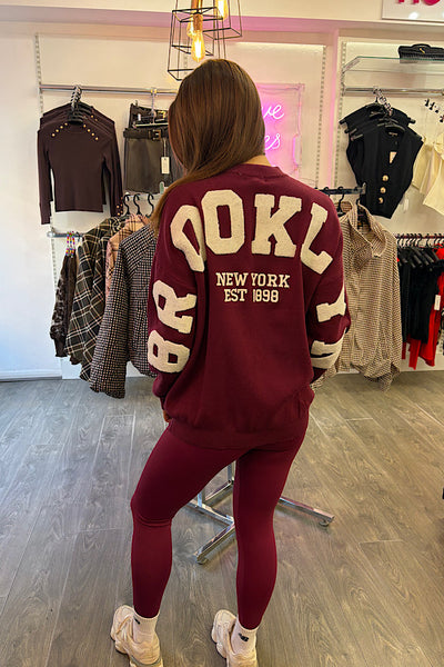 Brooklyn Jumper In Burgundy