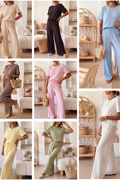 Claudia Ribbed Co-ord Set (8 Colours)