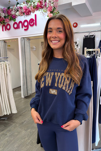 NEW YORK Sweatshirt In Navy Blue