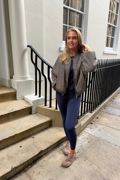 Millie Plaid Check Bomber Jacket