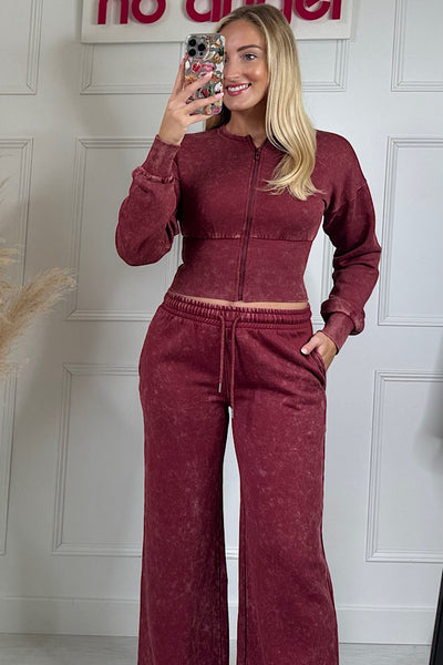 Annie Acid Wash Zip Up Jumper & Jogger Co-Ord (2 colours)