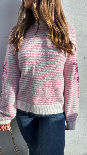 Palma Stripe Sequin Knit Jumper