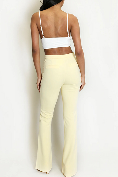 Tilly Tailored Trousers In Lemon