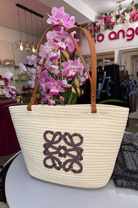 Layla Cream Rattan Bag