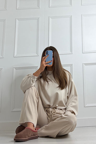 Kiki Stone Ruched Waist Top